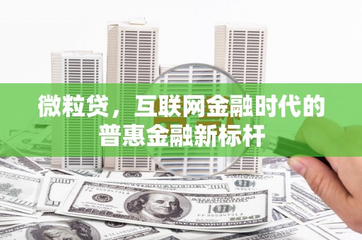 山海关微粒贷，互联网金融时代的普惠金融新标杆