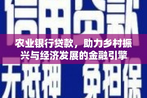山海关农业银行贷款，助力乡村振兴与经济发展的金融引擎