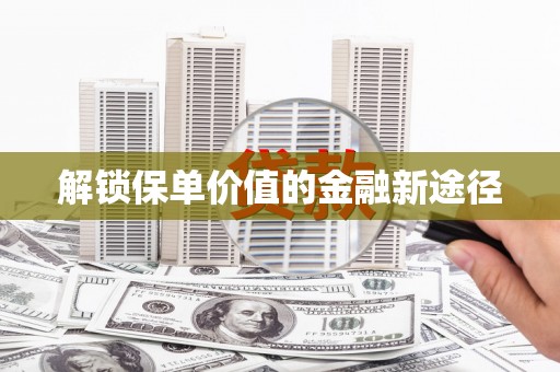山海关解锁保单价值的金融新途径