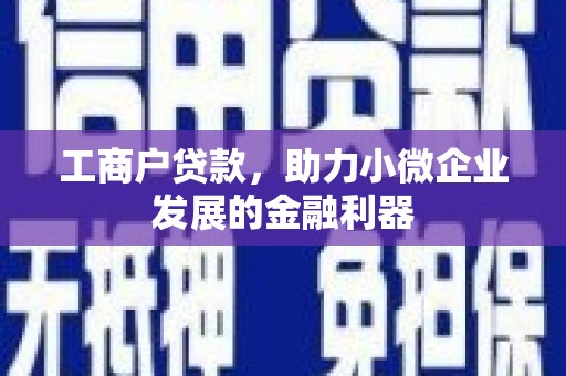 山海关工商户贷款，助力小微企业发展的金融利器