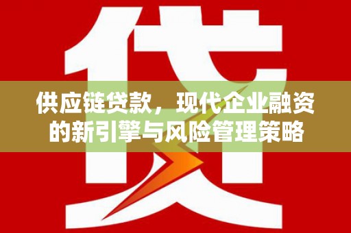 山海关供应链贷款，现代企业融资的新引擎与风险管理策略