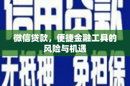 山海关微信贷款，便捷金融工具的风险与机遇