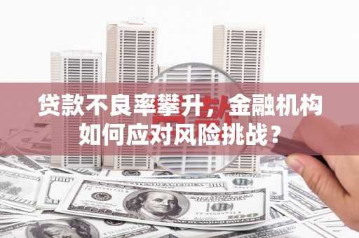 山海关贷款不良率攀升，金融机构如何应对风险挑战？