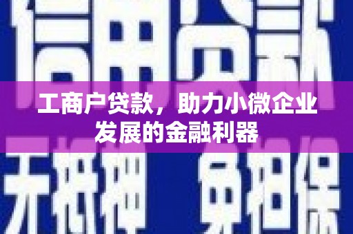 山海关工商户贷款，助力小微企业发展的金融利器
