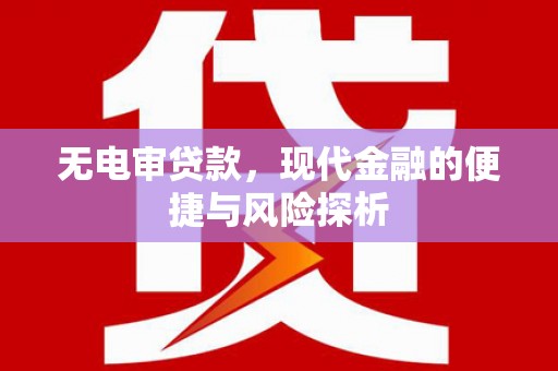 山海关无电审贷款，现代金融的便捷与风险探析