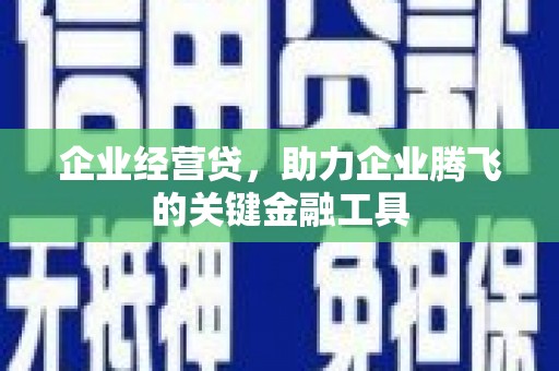山海关企业经营贷，助力企业腾飞的关键金融工具