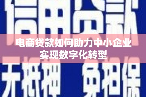 山海关电商贷款如何助力中小企业实现数字化转型