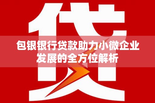 山海关包银银行贷款助力小微企业发展的全方位解析