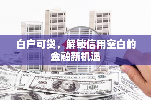 山海关白户可贷，解锁信用空白的金融新机遇