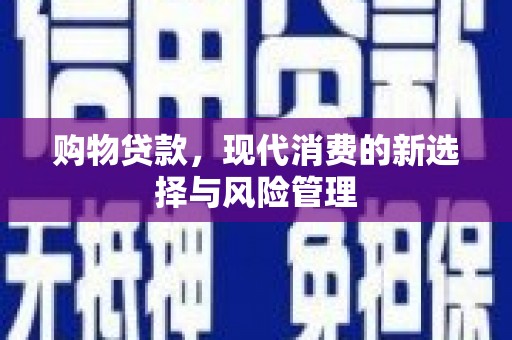山海关购物贷款，现代消费的新选择与风险管理