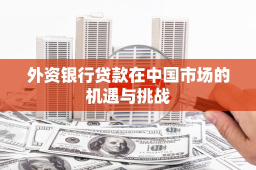 山海关外资银行贷款在中国市场的机遇与挑战