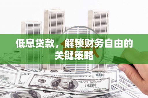 山海关低息贷款，解锁财务自由的关键策略