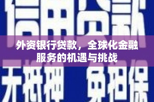 山海关外资银行贷款，全球化金融服务的机遇与挑战