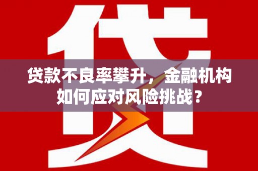 山海关贷款不良率攀升，金融机构如何应对风险挑战？