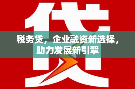 山海关税务贷，企业融资新选择，助力发展新引擎