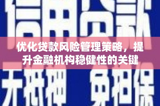 山海关优化贷款风险管理策略，提升金融机构稳健性的关键