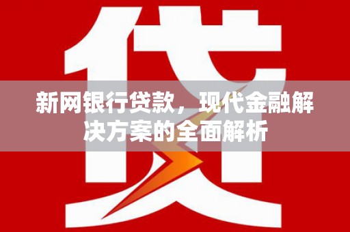 山海关新网银行贷款，现代金融解决方案的全面解析