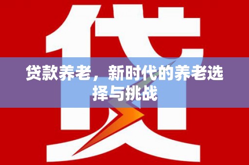 山海关贷款养老，新时代的养老选择与挑战