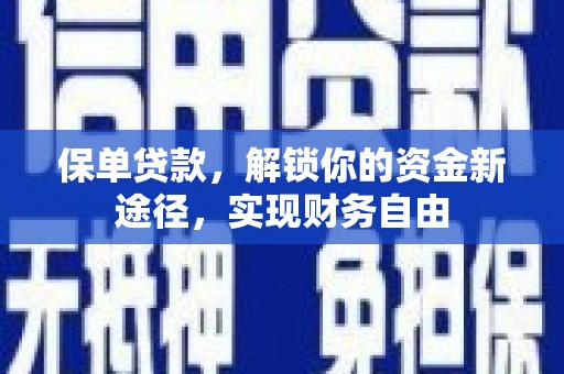 山海关保单贷款，解锁你的资金新途径，实现财务自由